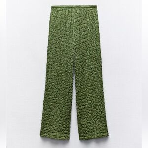 Zara Green Wide Leg Pants